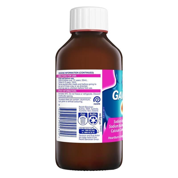 Gaviscon Dual Action Peppermint Liquid Suspension 300ml