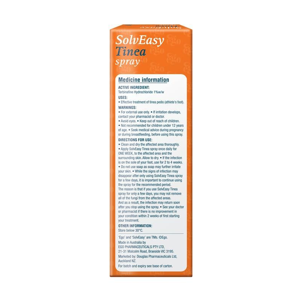 Ego SolvEasy Tinea Spray For Athlete's Foot 16ml