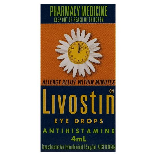 Livostin Eye Drops 4ml Allergy Relief Within Minutes