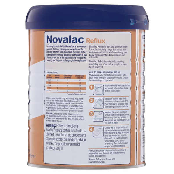 Novalac Reflux Premium Infant Formula 0-12 Months 800g