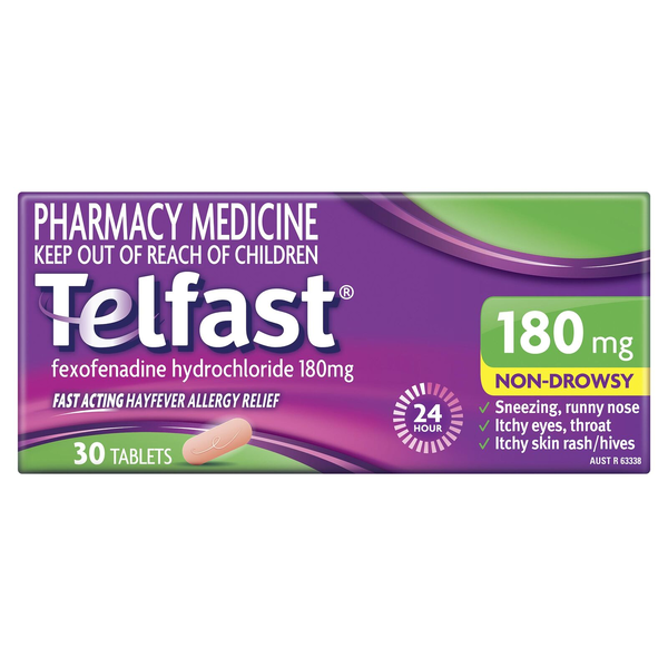 Telfast 180mg 30 Tablets 