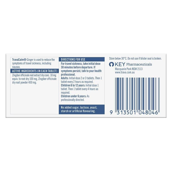 TravaCalm Ginger 10 Tablets
