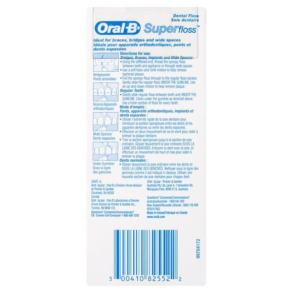 Oral B Superfloss 50 Pre Cut Strands