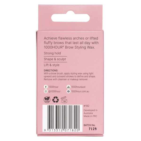 1000 Hour Brow Styling Wax 7g - Warm Dark Brown