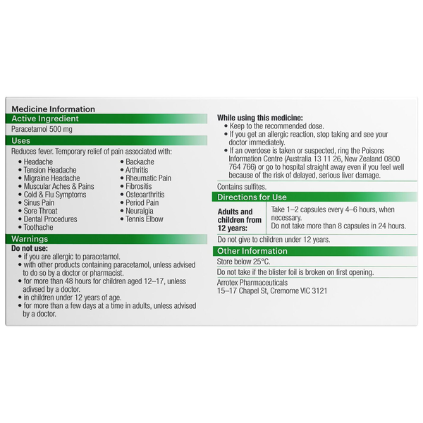 APH Paracetamol Liquid Capsules 30 Soft Gel Capsules