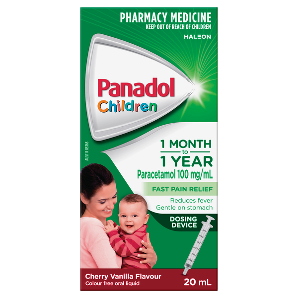 Panadol Children 1 Month to 1 Year Cherry Vanilla 20ml Liquid