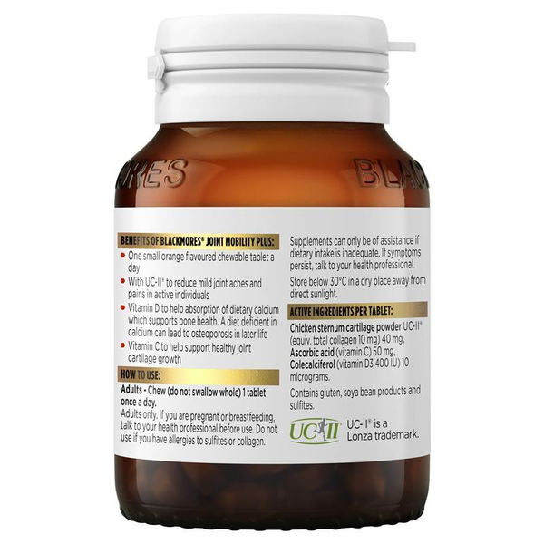 Blackmores Joint Mobility Plus 60 Chewable Tablets
