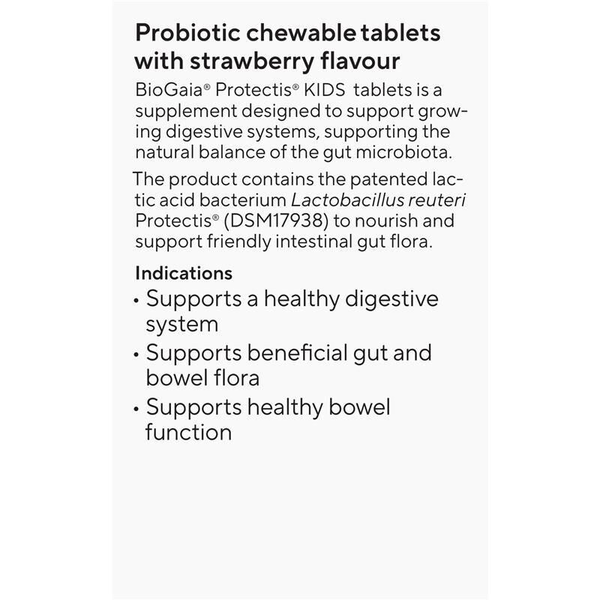 BioGaia Protectis Kids 30 Strawberry Flavour Chewable Tablets