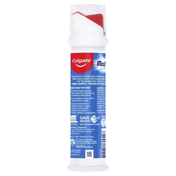 Colgate Max Fresh Cool Mint Toothpaste Pump 130g