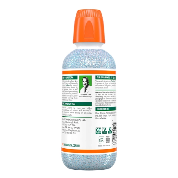 Therabreath Whitening Fresh Breath Oral Rinse Radiant Mint 473ml