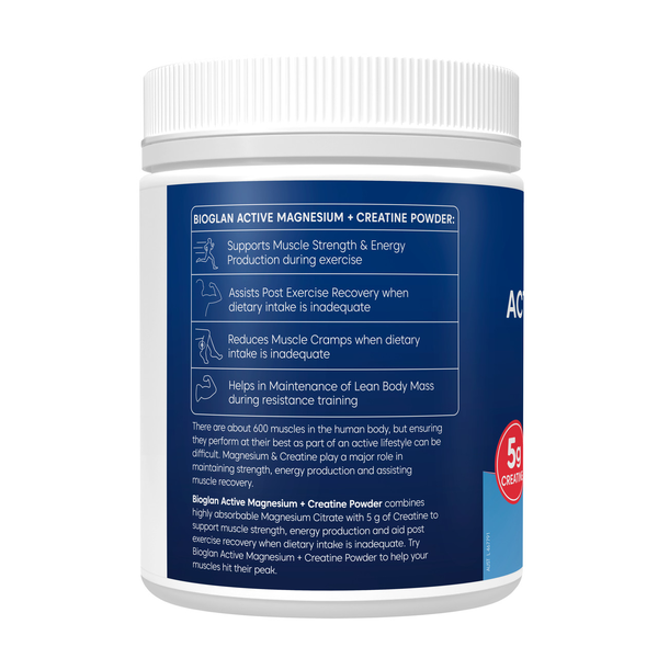 Bioglan Active Magnesium + Creatine 300g Powder
