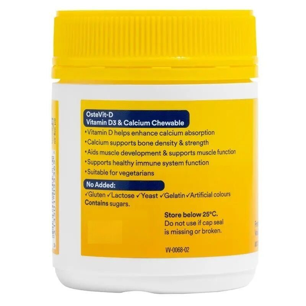 OsteVit-D Vitamin D3 & Calcium Chewable 60 Tablets