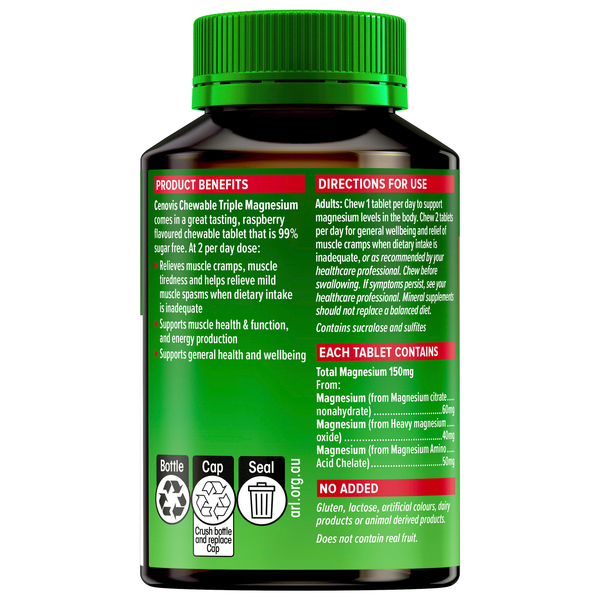 Cenovis Chewable Triple Magnesium 60 Tablets