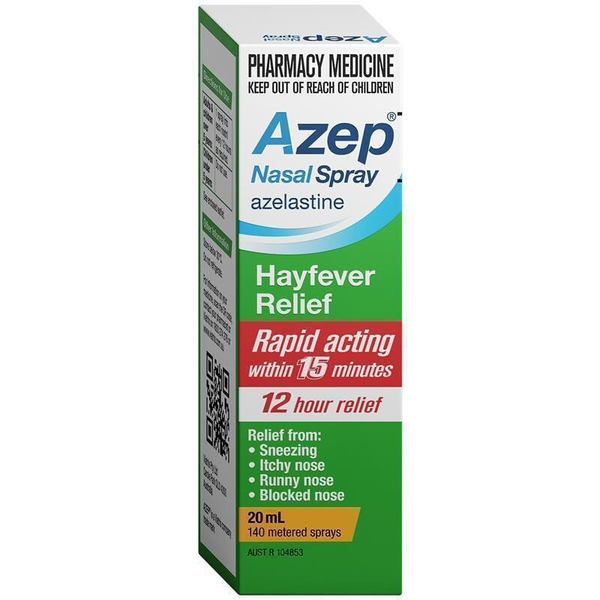 3X Azep Nasal Spray Hayfever Relief 20ml