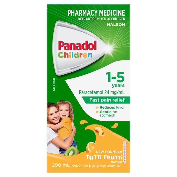 Panadol Children 1 -5 Years Tutti Frutti 200ml Suspension