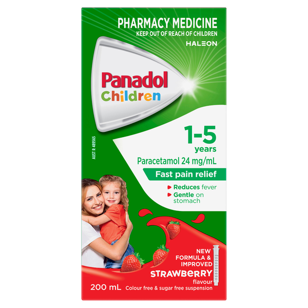 Panadol Children 1 - 5 Years Strawberry 200ml Suspension