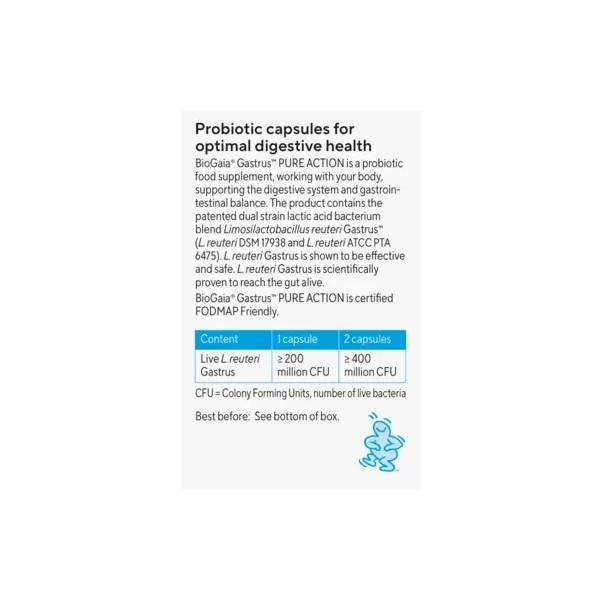 BioGaia Gastrus Pure Action 30 Capsules