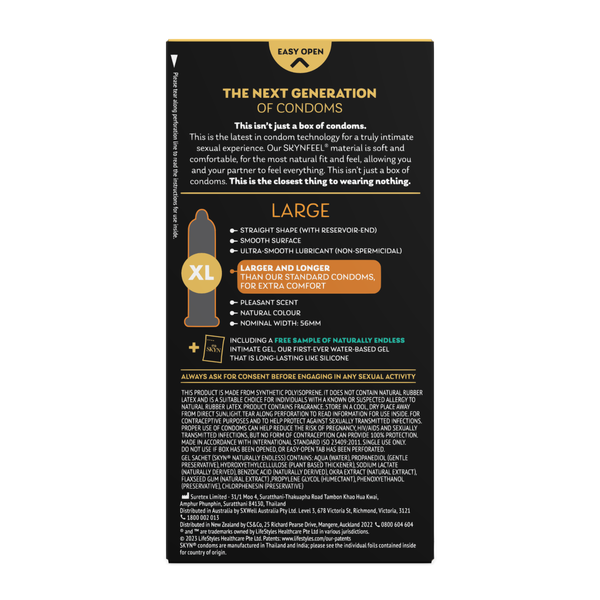 SKYN Large Comfortable Fit 10 Soft Non-Latex Condoms