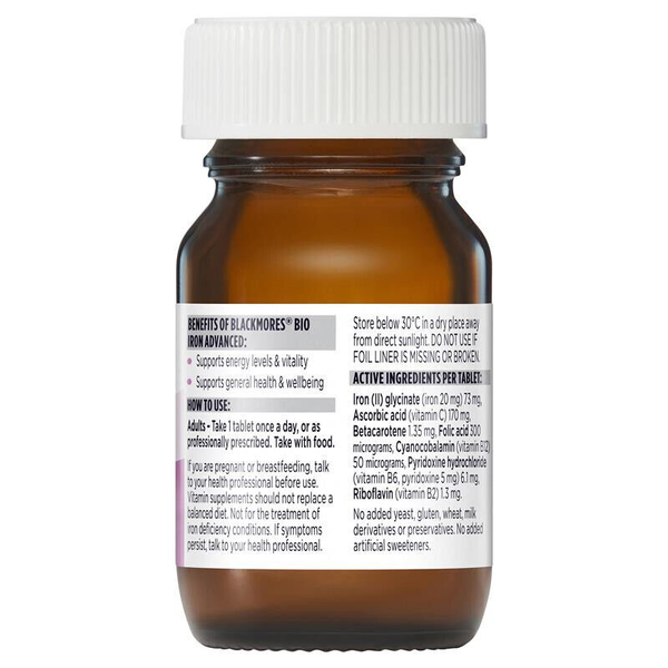 Blackmores Bio Iron Advanced 30 Tablets