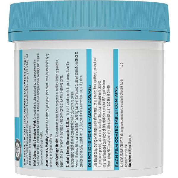 Swisse Ultiboost Glucosamine Sulfate 1500mg 180 Tablets