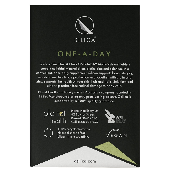QSilica Skin, Hair & Nails One A Day 30 Tablets