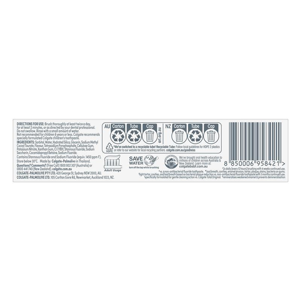 Colgate Total Active Prevention Enamel Strength Toothpaste 115gm