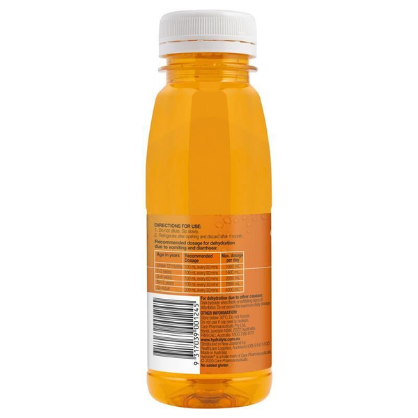 Hydralyte Ready To Use Orange 250ml Electrolyte Solution