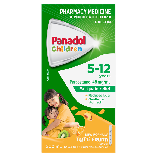 Panadol Children 5 - 12 Years Tutti Frutti 200ml Suspension