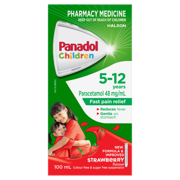 Panadol Children 5 - 12 Years Strawberry 100ml Suspension