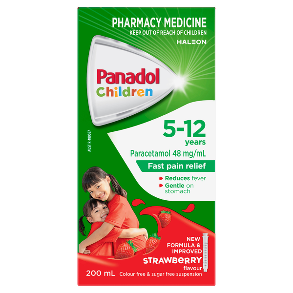 Panadol Children 5 - 12 Years Strawberry 200ml Suspension