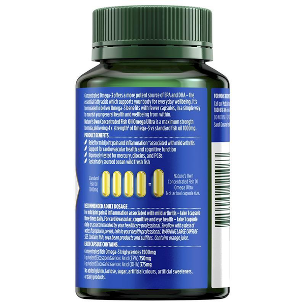 Nature's Own Concentrated Fish Oil Omega Ultra 40 Capsules