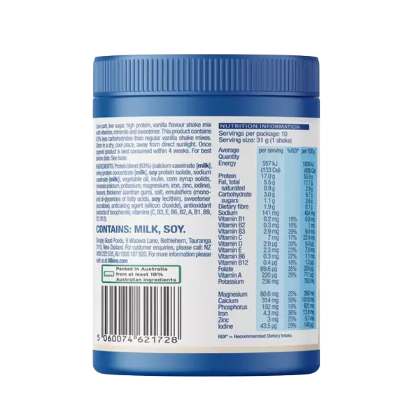 Atkins Low Carb High Protein Shake Mix Vanilla 310g