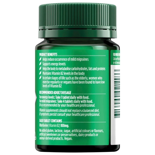 Nature's Own Vitamin B2 100mg 60 Tablets