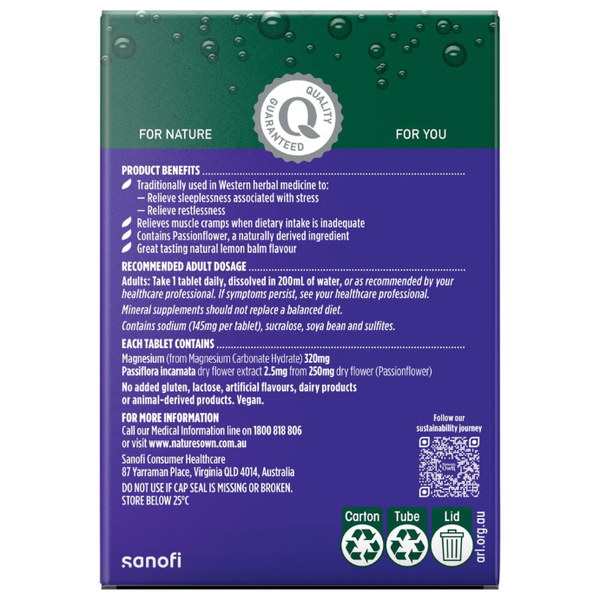 Nature's Own Magnesium + Sleep 60 Effervescent Tablets