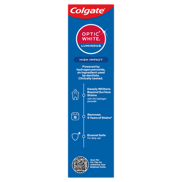 Colgate Optic White Luminous High Impact Sparkling Mint Toothpaste 85g