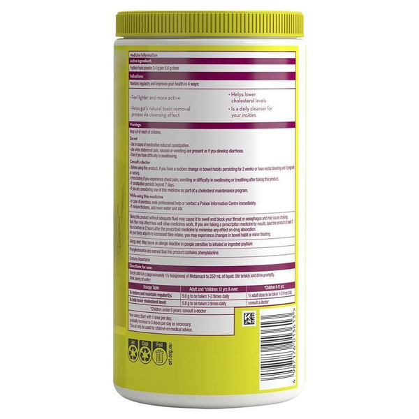 Metamucil Lemon Lime Smooth 114 Doses 673g Powder