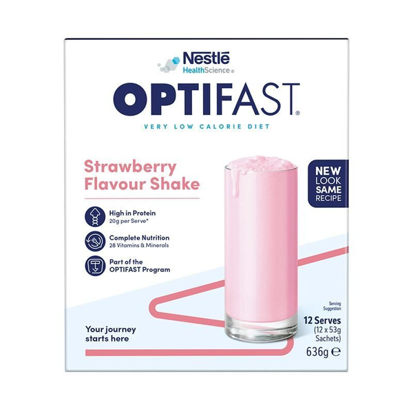 Optifast VLCD Shake Strawberry 12 x 53g Sachets