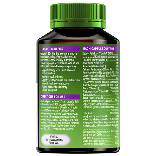 Cenovis Once Daily 50+ Multi 50 Capsules