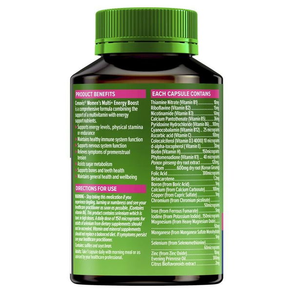 Cenovis Women's Multi + Energy Boost 50 Capsules