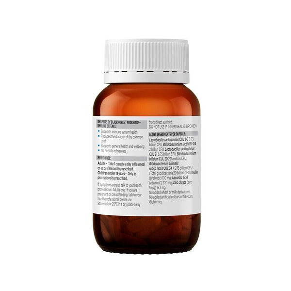 Blackmores Probiotics+ Immune Defence 30 Capsules