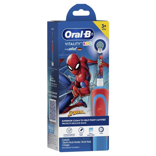 Oral B Vitality Kids Spiderman Electric Toothbrush 1 Pack