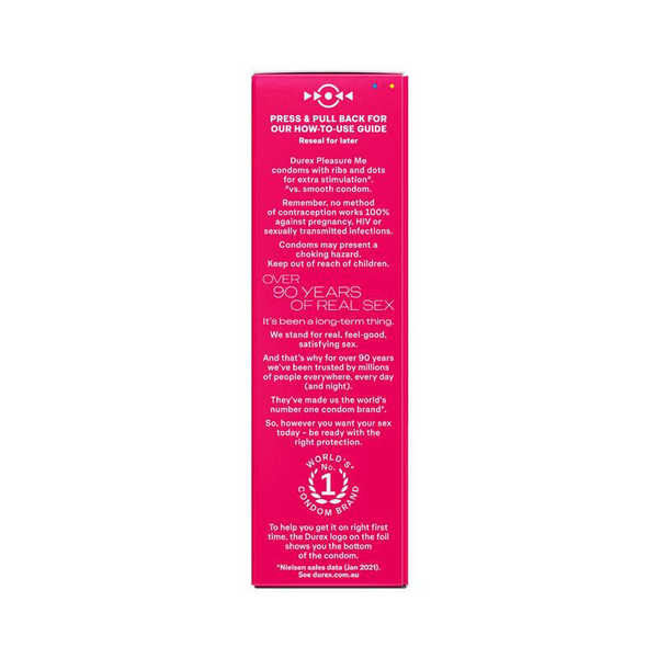 Durex Pleasure Me Regular Fit 10 Condoms