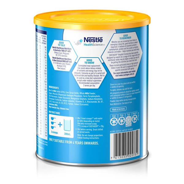 Sustagen Hospital Formula 840g Banana Flavour