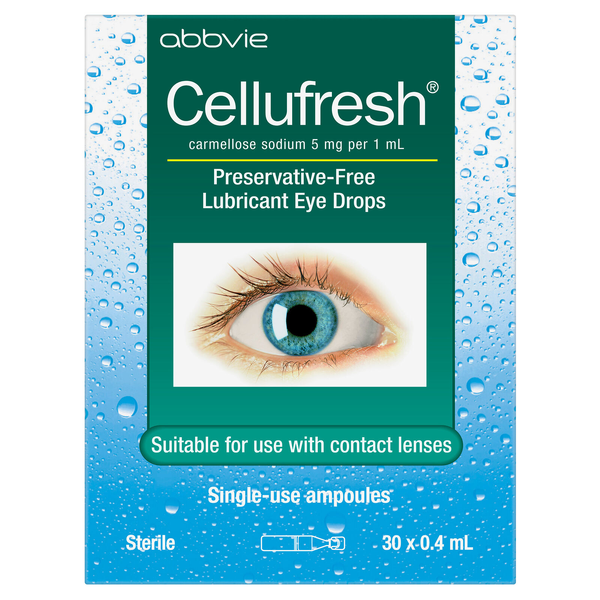 Cellufresh Preservative Free Lubricant Eye Drops 30 x 0.4ml