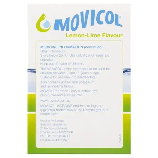 Movicol Constipation Relief Powder Lemon Lime 30 Sachets