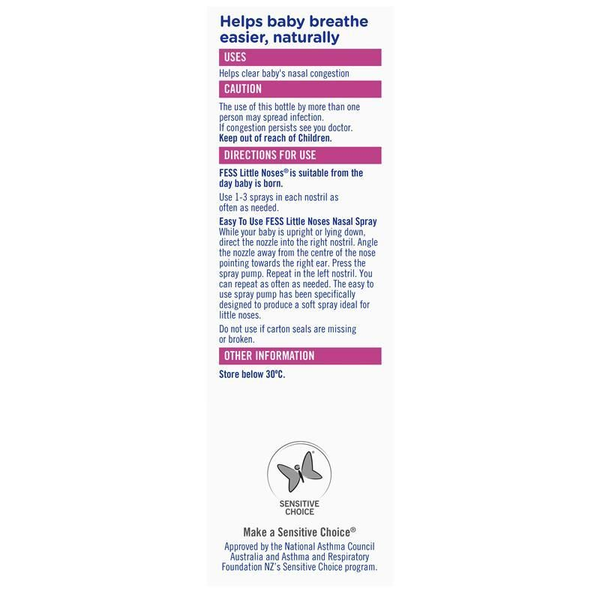 Fess Little Noses 0-2 Years Saline Nasal Spray 15ml