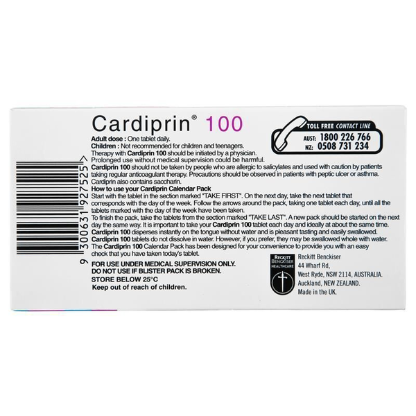 Cardiprin 100 180 Tablets
