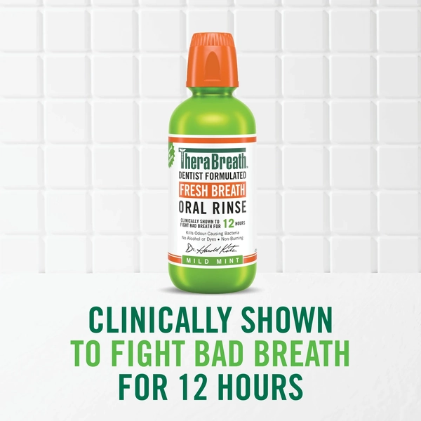 TheraBreath Fresh Breath Oral Rinse Mild Mint 473ml