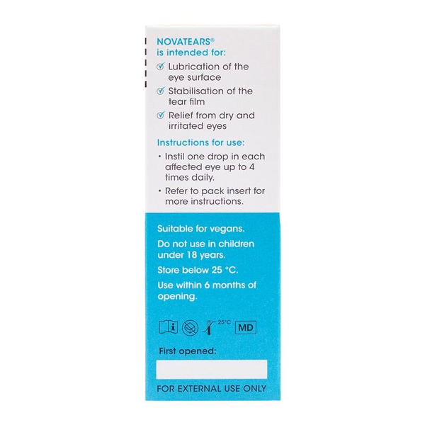 Nova Tears Preservative Free Lubricating Eye Drops 3ml