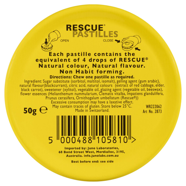 Bach Rescue Pastilles Blackcurrant 50g